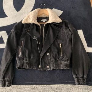 Topshop Vintage Denim Bomber